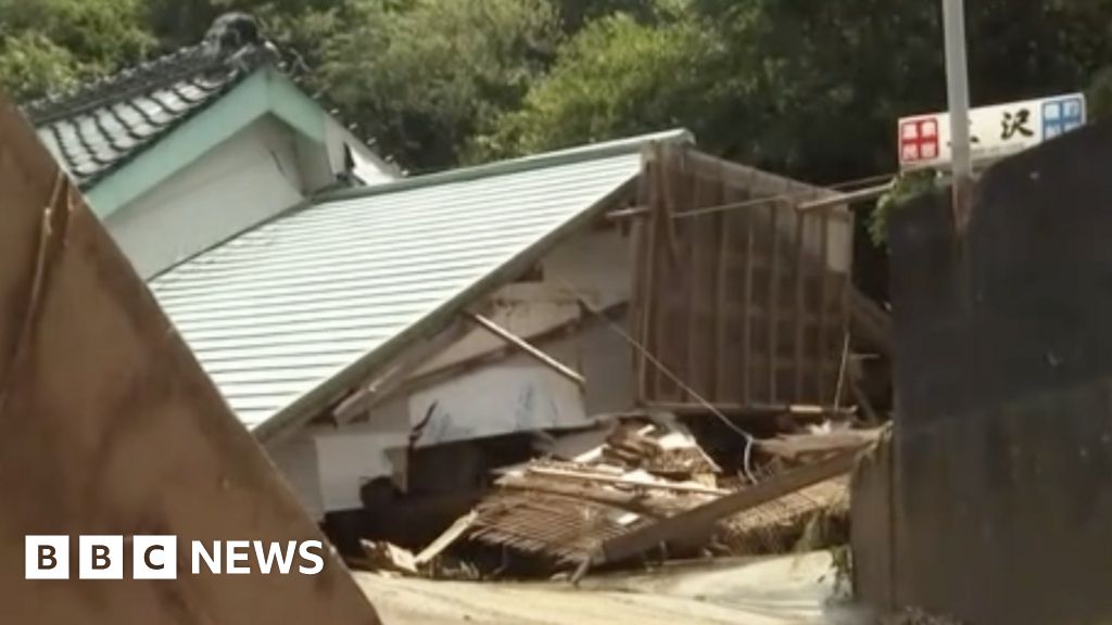 Homes destroyed in Japan tropical storm