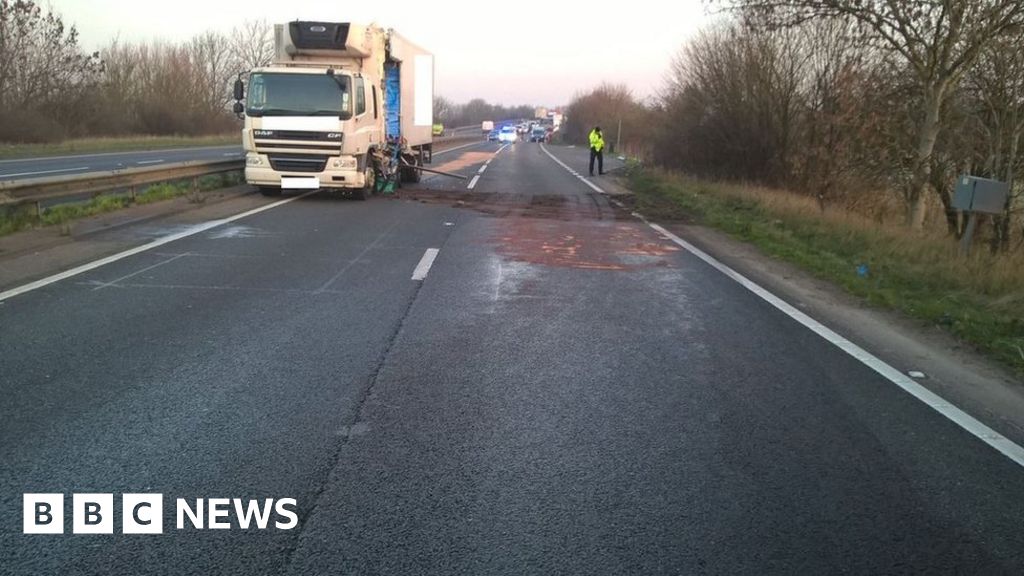 A34 Closure: Two-lorry Crash Causes Major Delays - BBC News