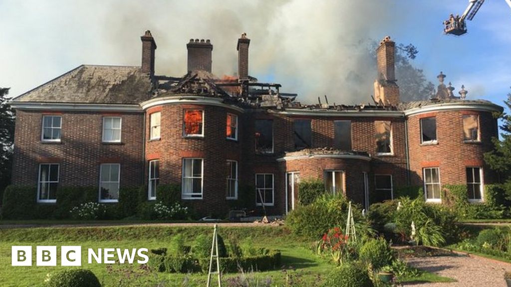 Fire at Betley Court manor house 