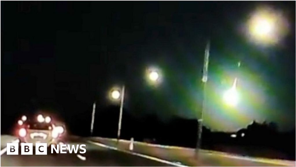 Watch: Green flash as meteor blazes across night sky