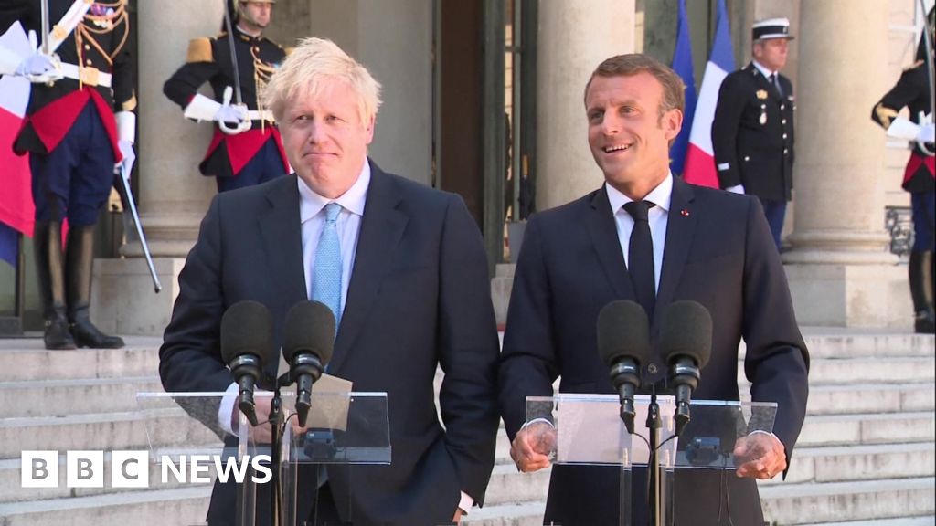 Boris Johnson Meets French President Emmanuel Macron - BBC News