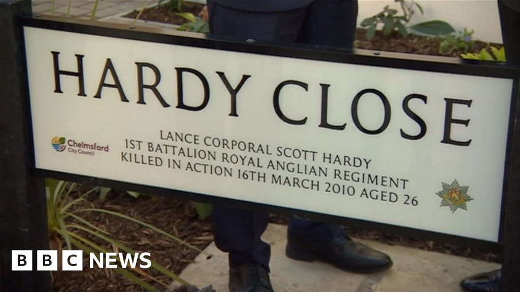 Chelmsford road named after killed soldier Scott Hardy BBC News