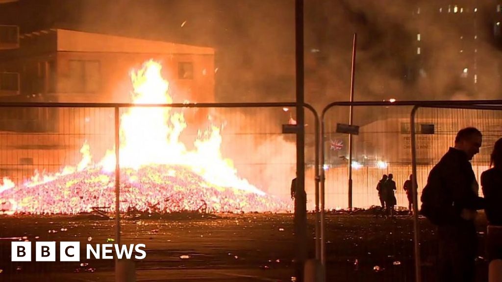 Flats' residents fears over bonfire heat BBC News