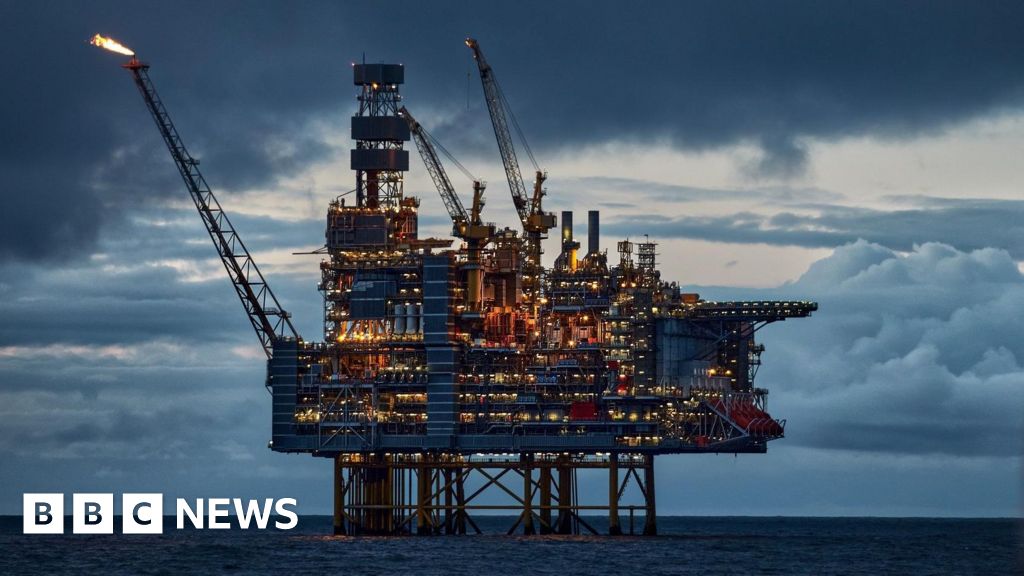 Offshore oil rig in Scotland