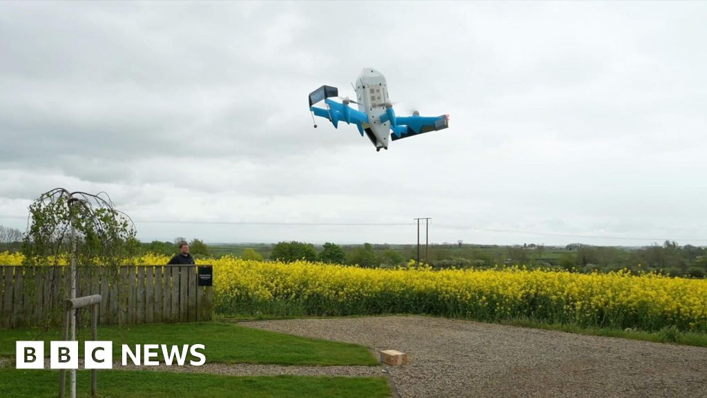 Watch: Drone delivers first Amazon parcels in UK