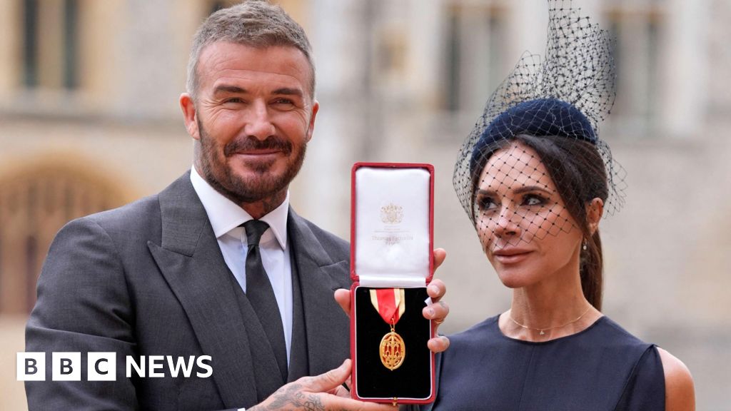 Arise Sir David: Footballer Beckham is knighted
