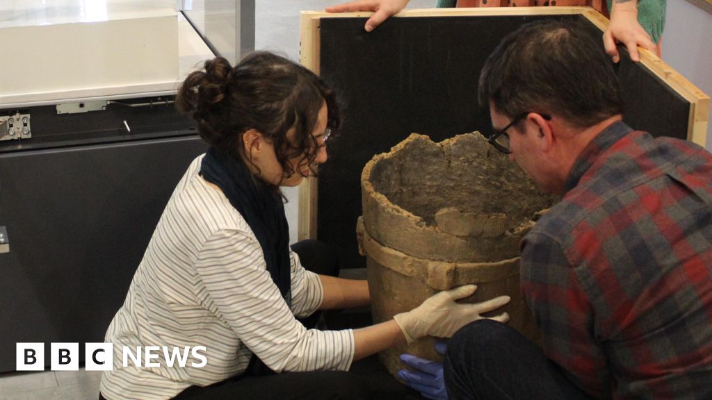 Bronze Age urn goes on display in Newton Abbot
