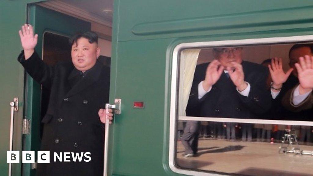 Cheers for Kim Jong-un as he leaves Pyongyang for Vietnam