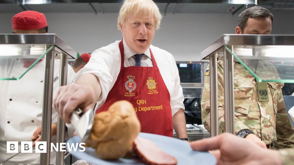Boris Johnson in the pre-Christmas visit to British troops in Estonia
