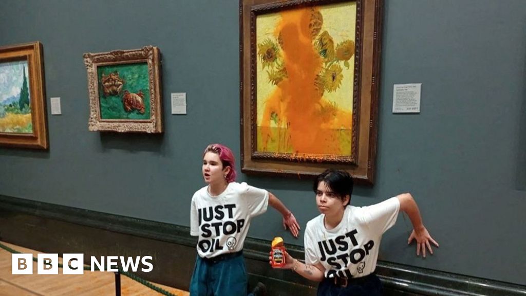 Just Stop Oil pair guilty of throwing soup on to Van Gogh artwork