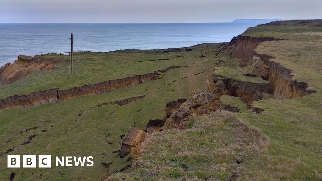 Paths closed following island's 'scary' landslip