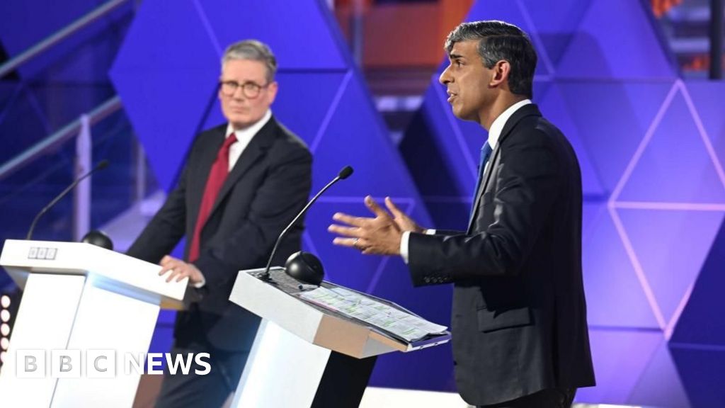 Sunak v Starmer: Watch key moments from final pre-election head-to-head