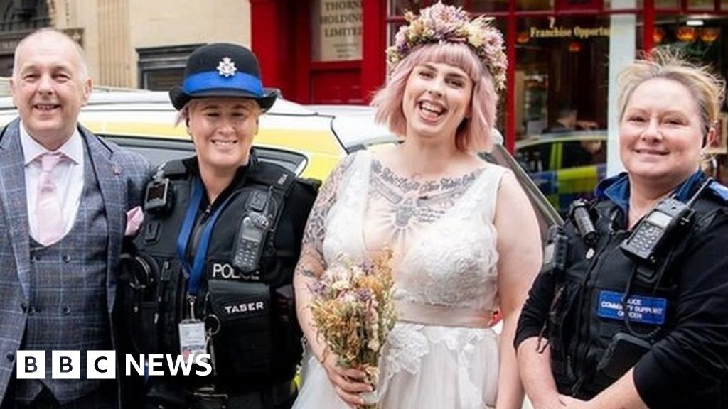 Stranded bride’s wedding day rescued by police officers