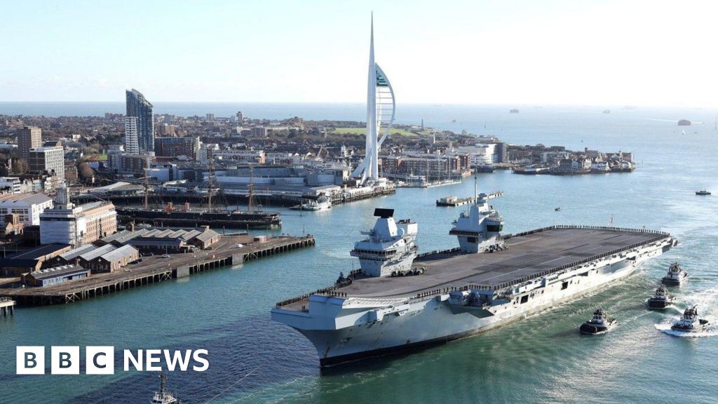 HMS Prince of Wales leaves Hampshire naval base to 'protect UK waters' – BBC   www.bbc.com