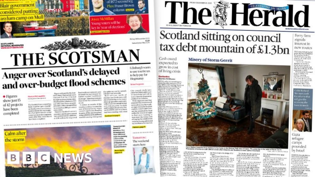 Scotland's Papers: Flood Anger And Council Tax Debt 'mountain'