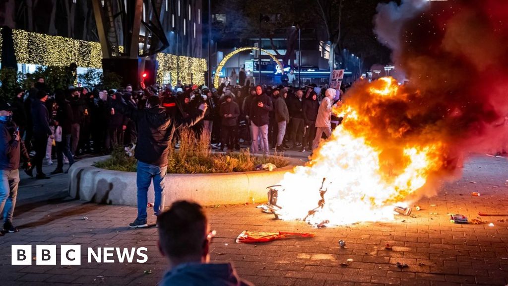 Rotterdam police clash with rioters as Covid protest turns violent