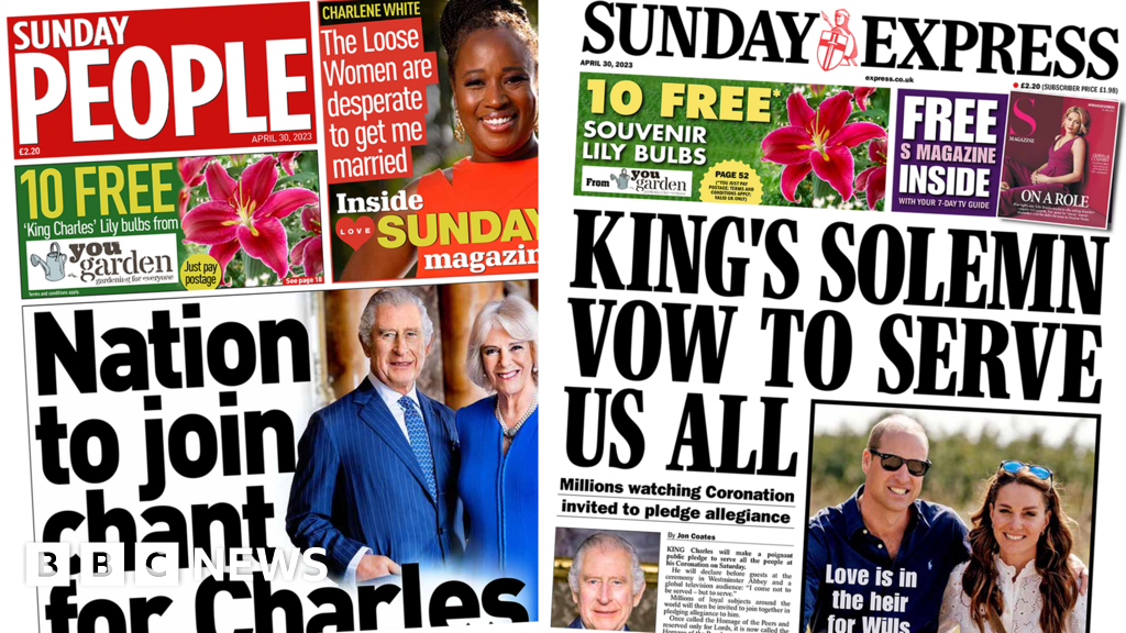 Newspaper headlines: Nation to chant for Charles, as King vows to serve