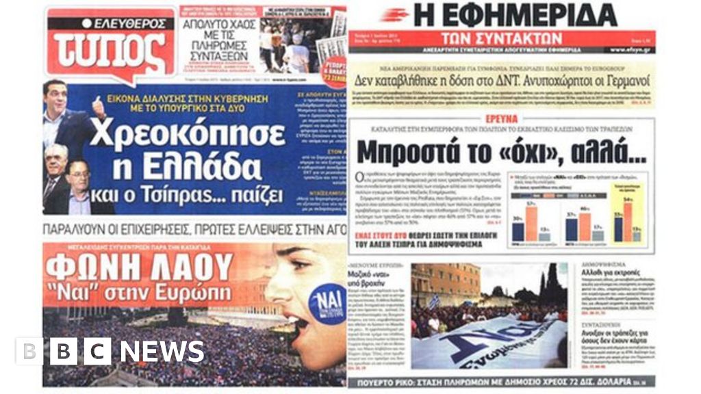 Greek Media Unease Over Referendum Bbc News