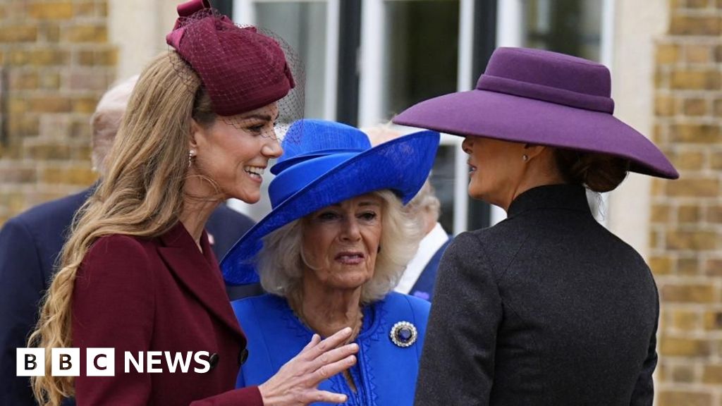 In pictures: Trump and Melania meet royals at Windsor