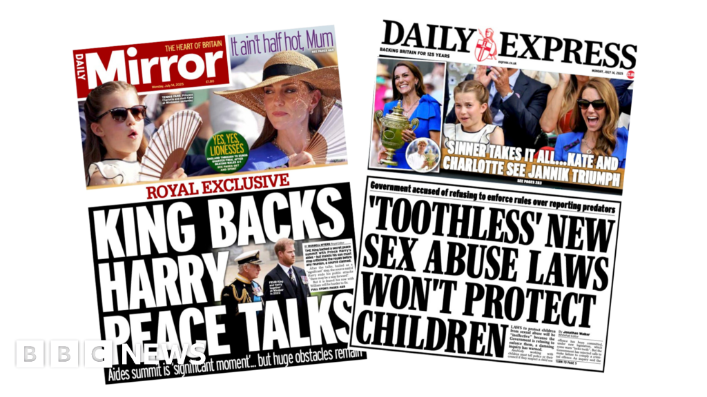 'Royal peace talks' and 'Sinner takes it all'
