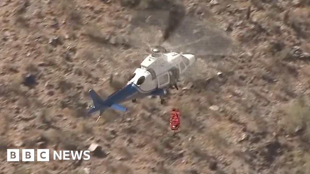 Helicopter Rescue Spins Out Of Control With Woman In Stretcher Bbc News 