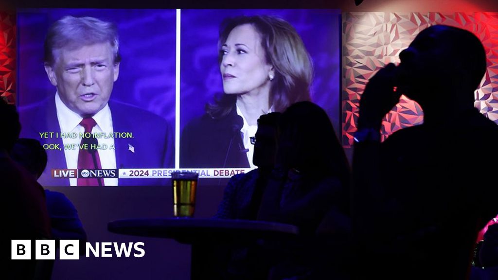 Watch key moments from Trump-Harris clash