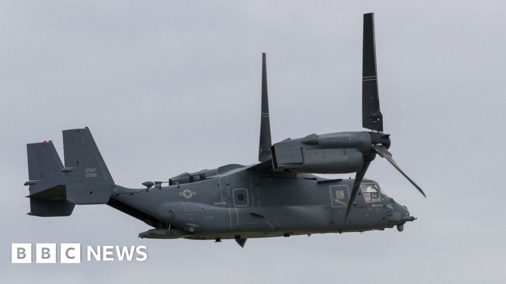 US military aircraft with eight aboard crashes off Japan island