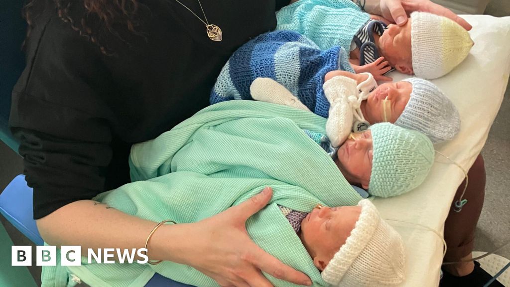 West Lothian mum overwhelmed after rare birth of quadruplets