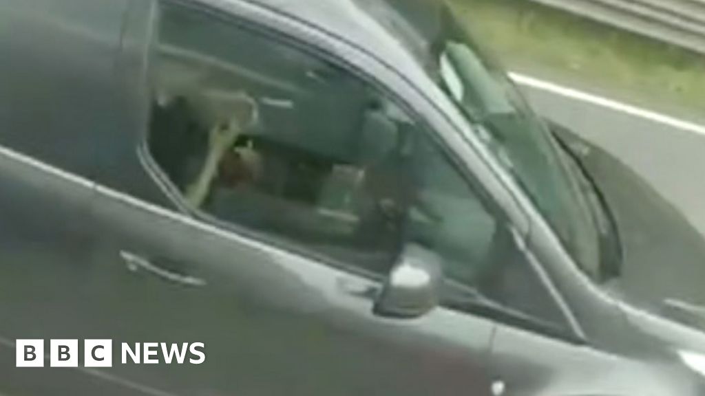 Make-up and McDonald's: Dangerous driving caught on camera