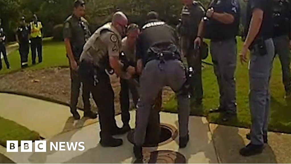 Suspected package thief pulled from drain after drone finds hiding spot