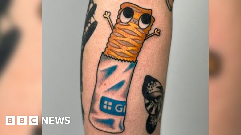 Liverpool Greggs superfan gets tattoo of vegan sausage roll