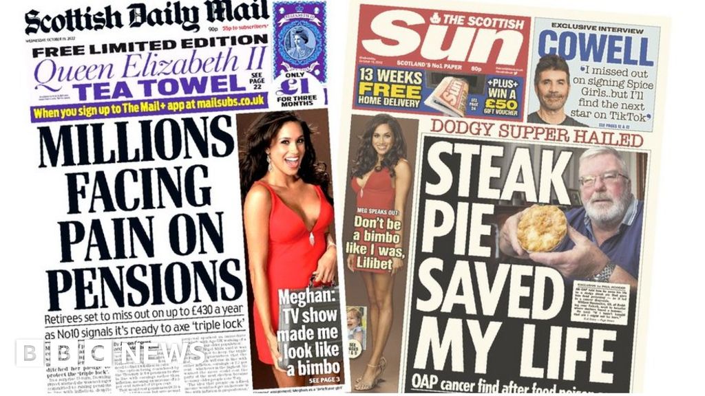 Scotland's papers: Pensions 'betrayal' and 'dodgy' steak pie saved man's life
