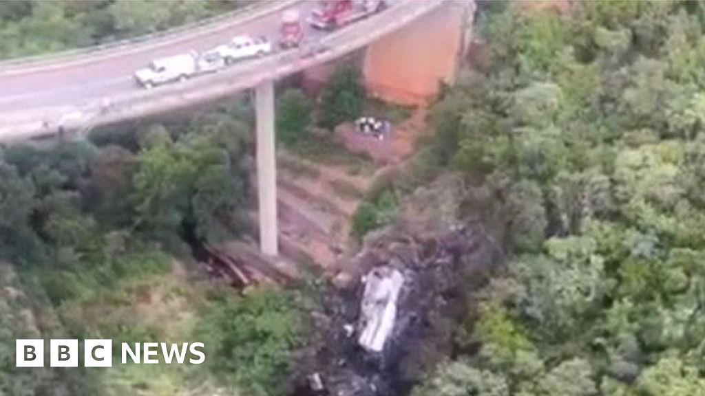 Bus plunges off South Africa bridge, killing 45