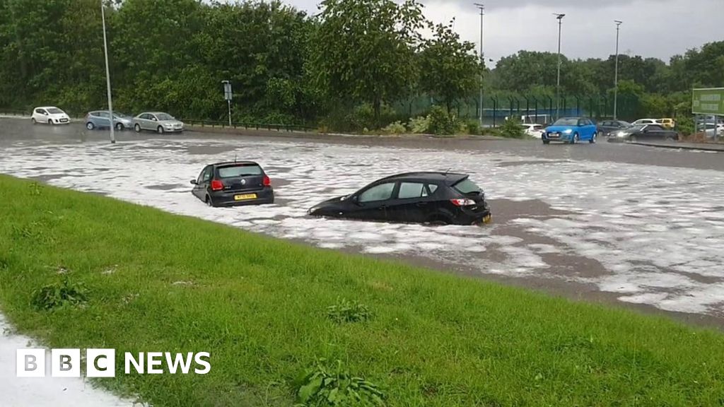 Footage Shows Level Of Cardiff Flash Flooding Bbc News 