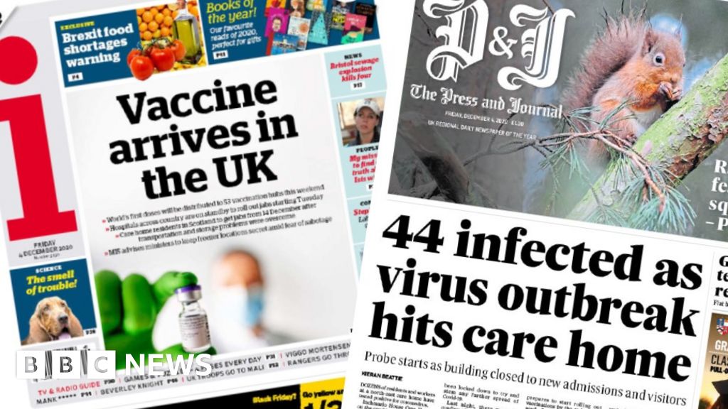 Scotland's papers: Vaccine for care homes and NHS pressure ...