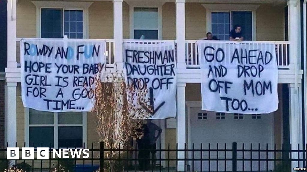 Old Dominion Fraternity Suspended For Sexually Suggestive Signs Bbc News