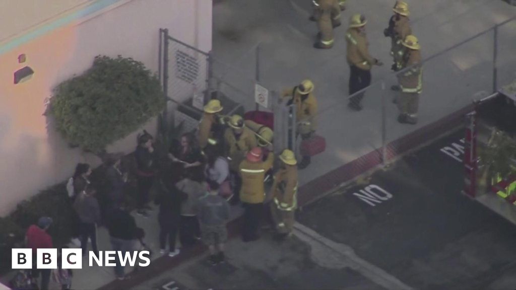 LAX plane Passenger jet dumps fuel over school BBC News