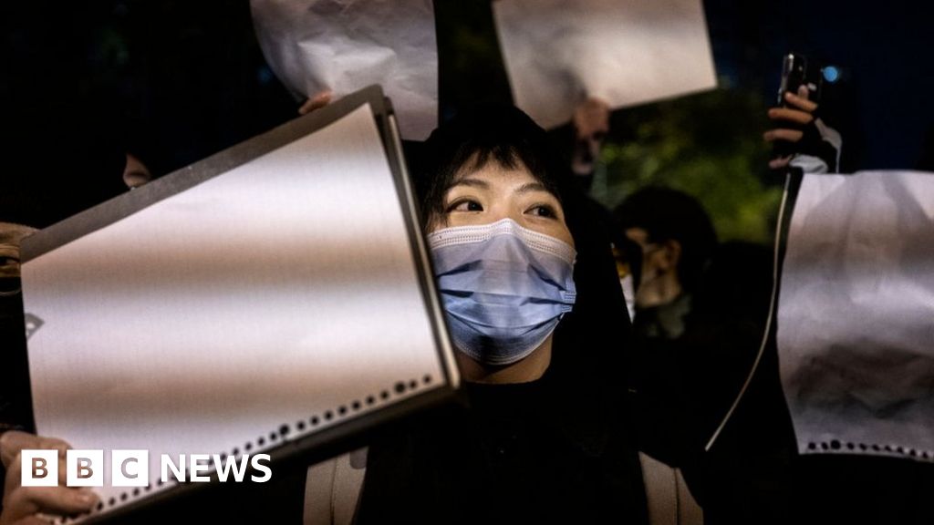 China's protests: Blank paper becomes the symbol of rare demonstrations