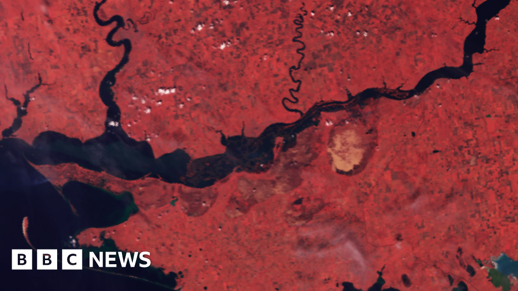 Ukraine dam: Maps and before and after images reveal scale of disaster