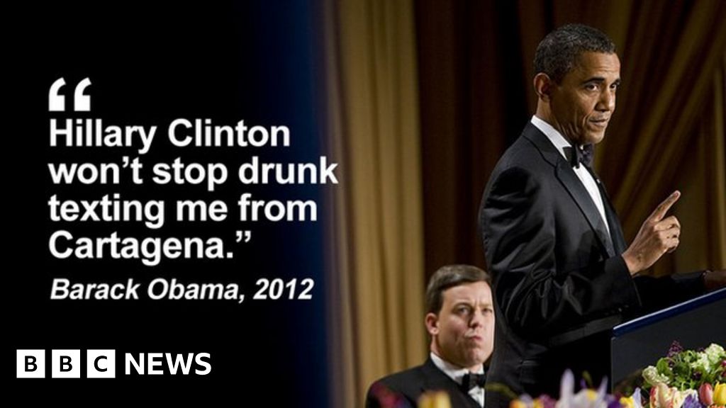 Obama pokes fun at Hillary Clinton at White House dinner - BBC News
