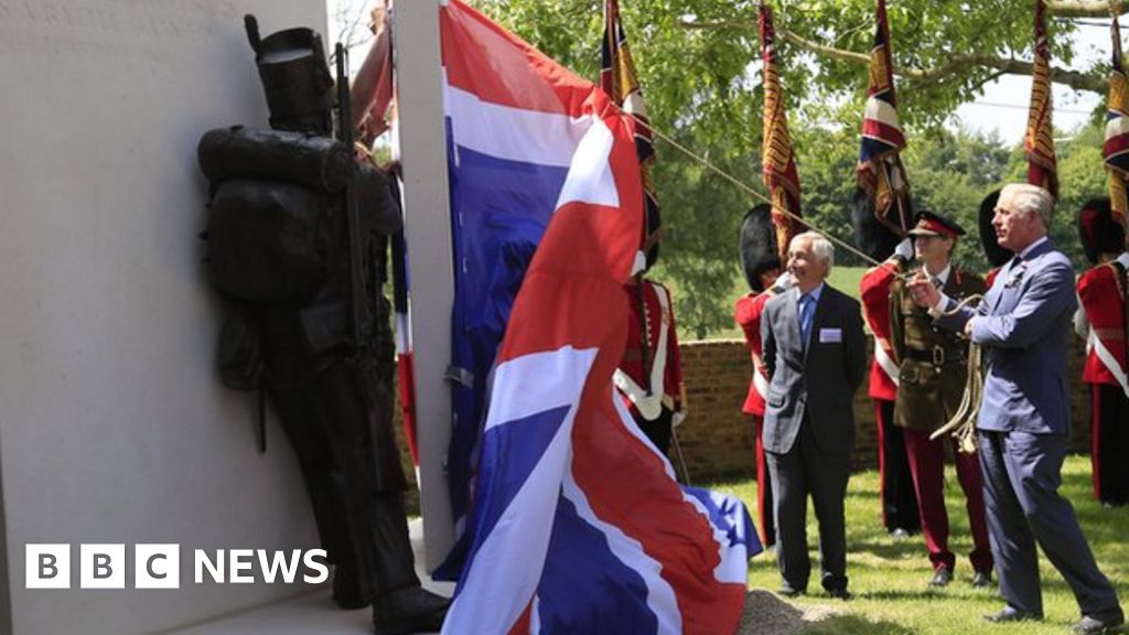 Battle of Waterloo memorial unveiled by Prince Charles BBC News