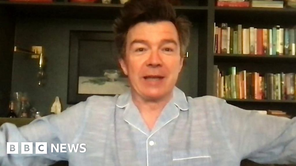 Glastonbury: Rick Astley rolls onto BBC Breakfast in his pyjamas