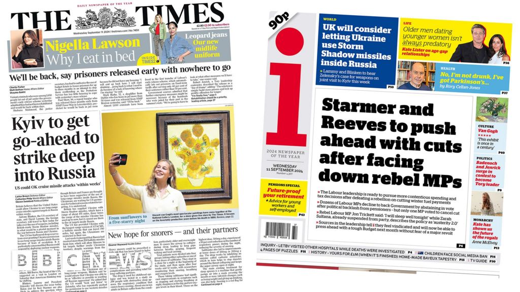 The Papers: Ukraine missile 'go-ahead' and' winter fuel 'fight'