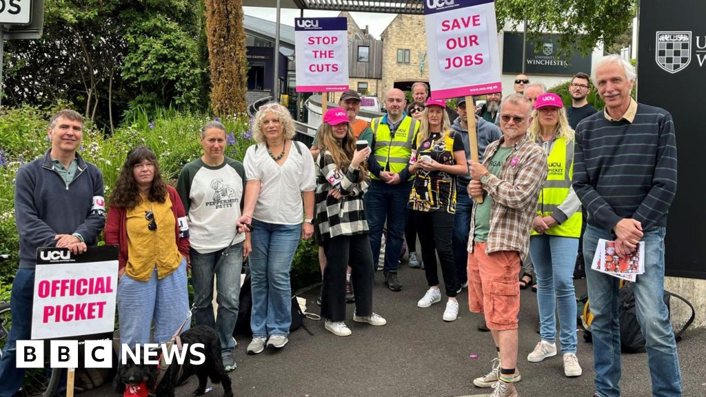 Winchester university staff strike over ‘brutal job cuts’ – union