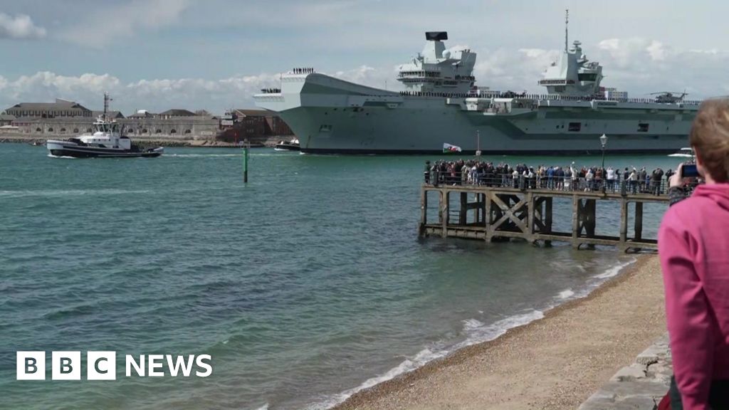 Royal Navy's flagship HMS Prince of Wales departs on major deployment
