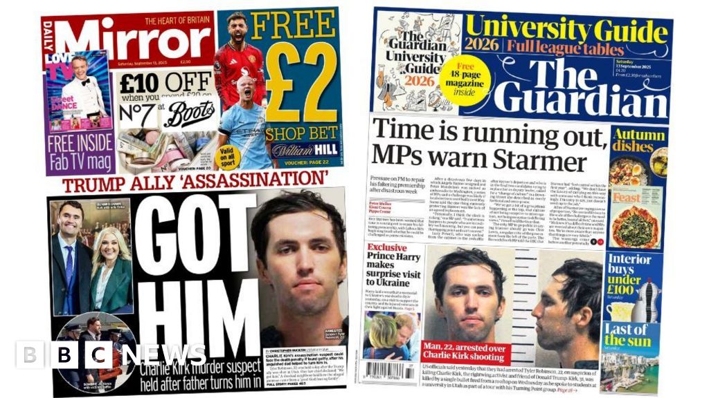 The Papers: 'Got him' and MPs warn Starmer 'time is running out'