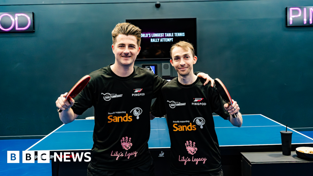 Bristol table tennis duo achieve world record in charity fundraiser