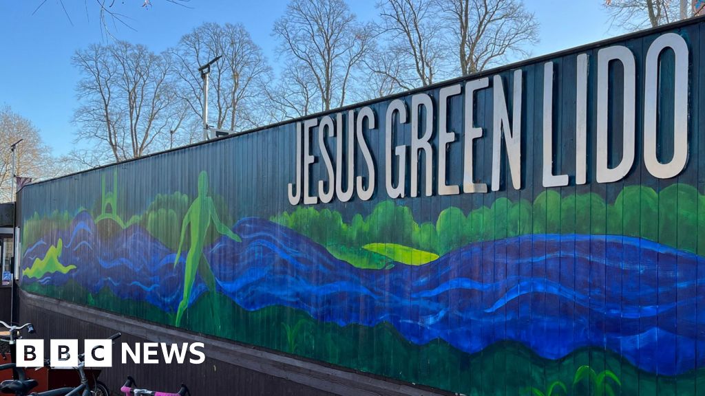 Cambridge lido fences decorated in mural in bid to deter graffiti