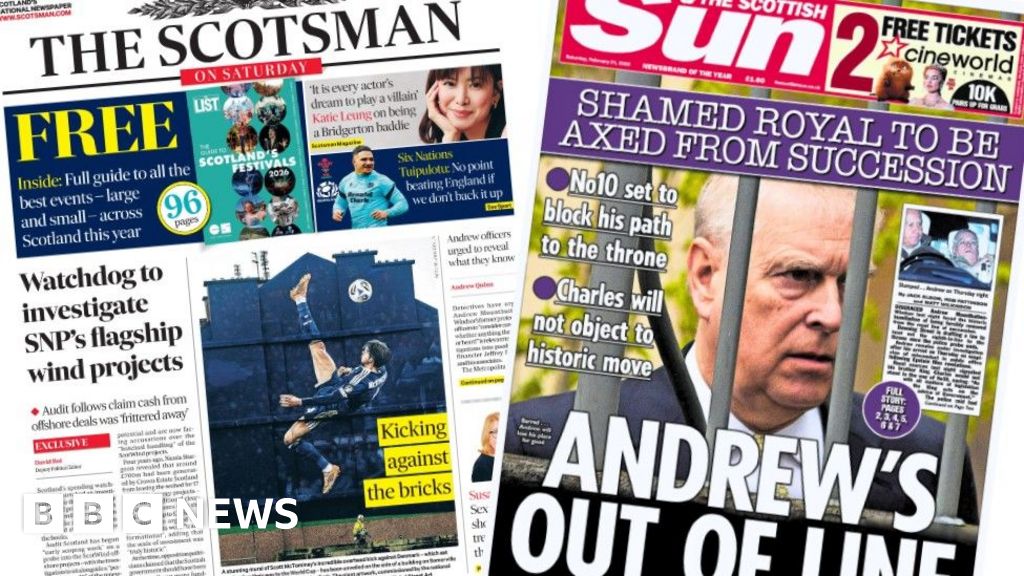 Scotland's papers: Wind projects probe and 'Andrew's out of line'