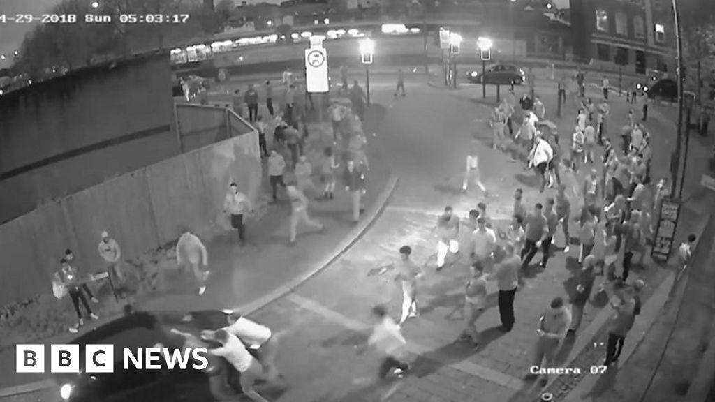 Newport Cctv Footage Shows Car Ploughing Into Crowd Bbc News